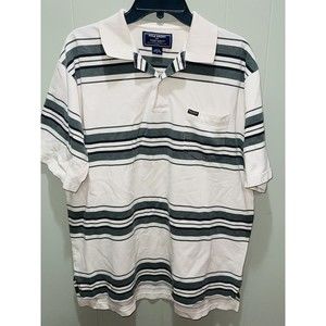 Polo Sport Sportsman Ralph Lauren Collared Shirt Mens Sz L Big Stripes